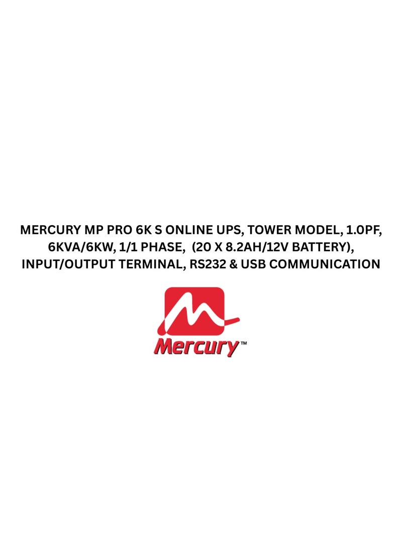 MERCURY MP PRO 6K S Online  UPS, Tower Model - Image 3